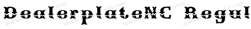 DealerplateNC Regular字体转换